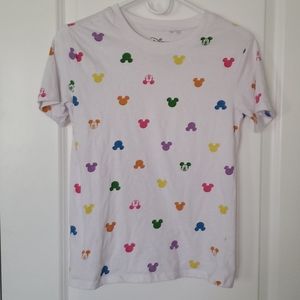 Disney Mickey Print Short Sleeve Top